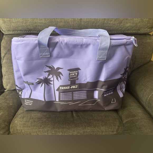 Trader Joe'S Other - Trader Joe’s Purple Reusable Insulated Tote Bag - Large Size - used 1 time.
